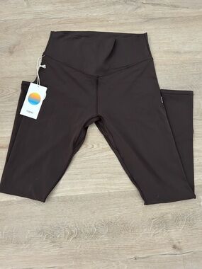 Vuori Kids High-Waist Leggings - Chocolate Brown